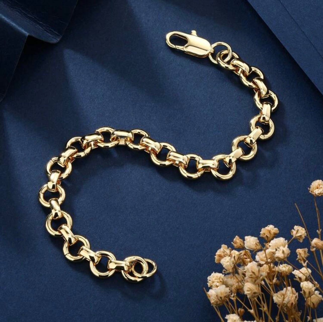 18K Gold Plated Belcher Chain Bracelet – Minimalist Everyday Elegance | Tarnish Resistant