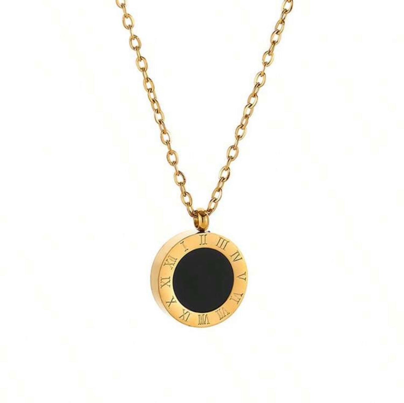 18K Gold-Plated Bvlgari Inspired Roman Numeral Necklace, Bracelet & Earrings Set – Tarnish-Resistant