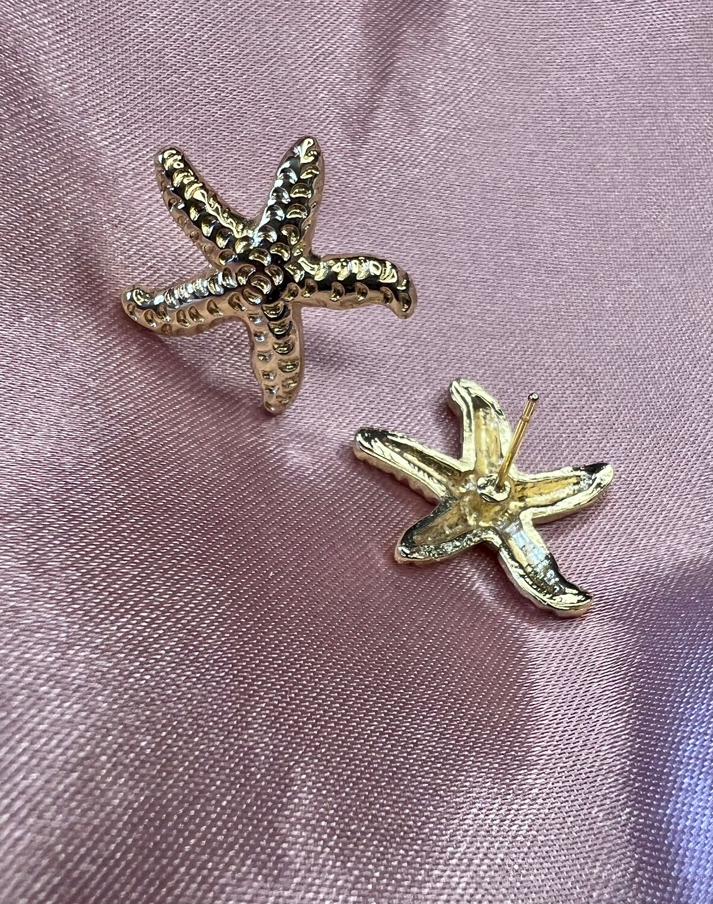 Gold Starfish & Geometric Stud Earrings – Playful Summer Jewellery for Holidays & Outdoors