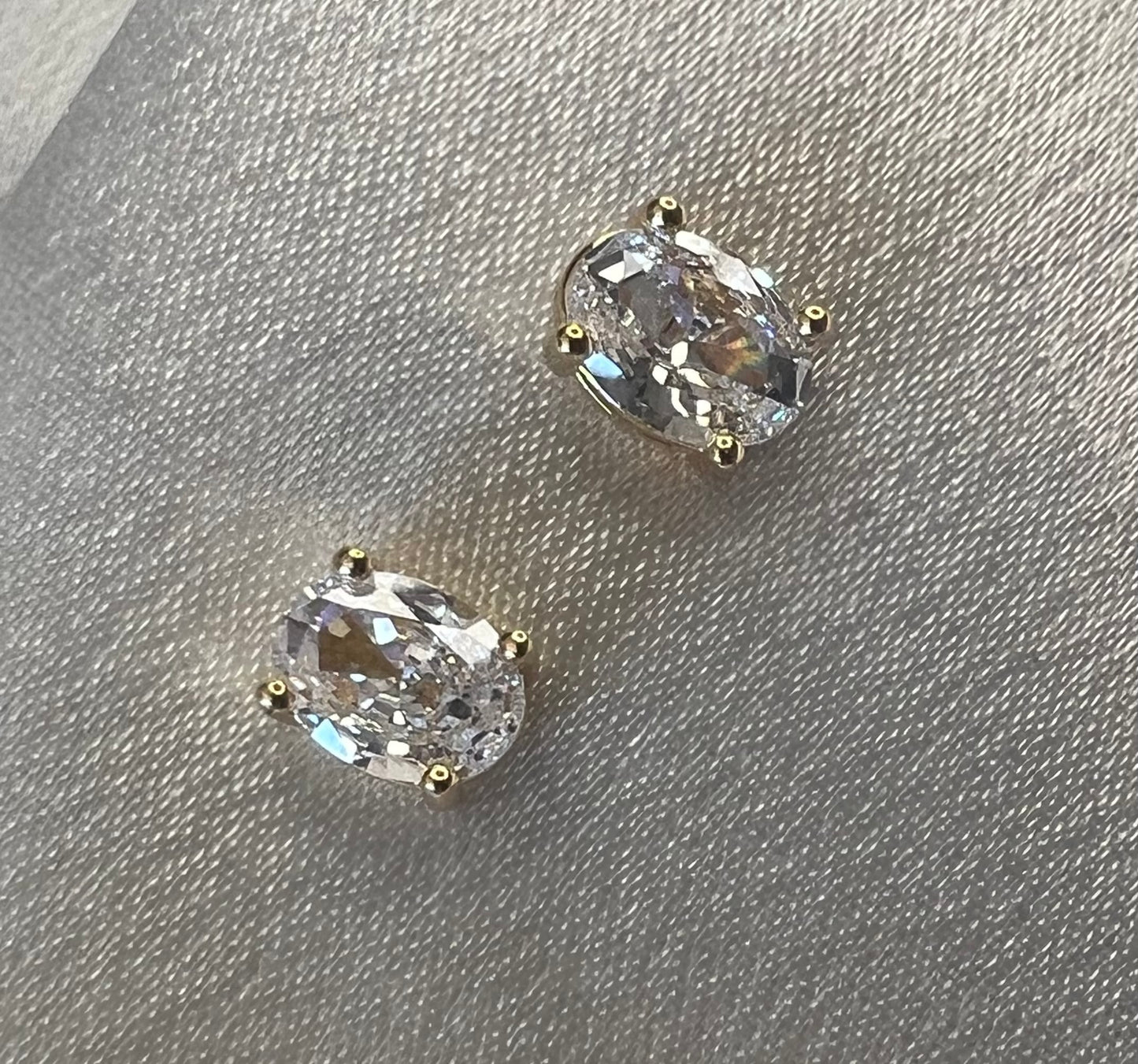Tarnish-Resistant Gold Plated Cubic Zirconia Stud Earrings – Timeless Sparkle