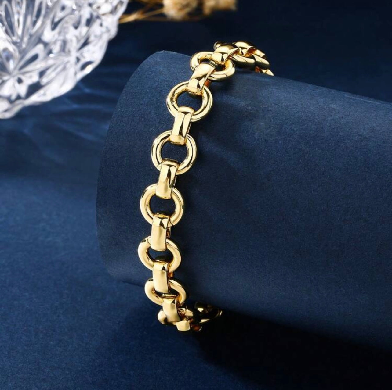 18K Gold Plated Belcher Chain Bracelet – Minimalist Everyday Elegance | Tarnish Resistant
