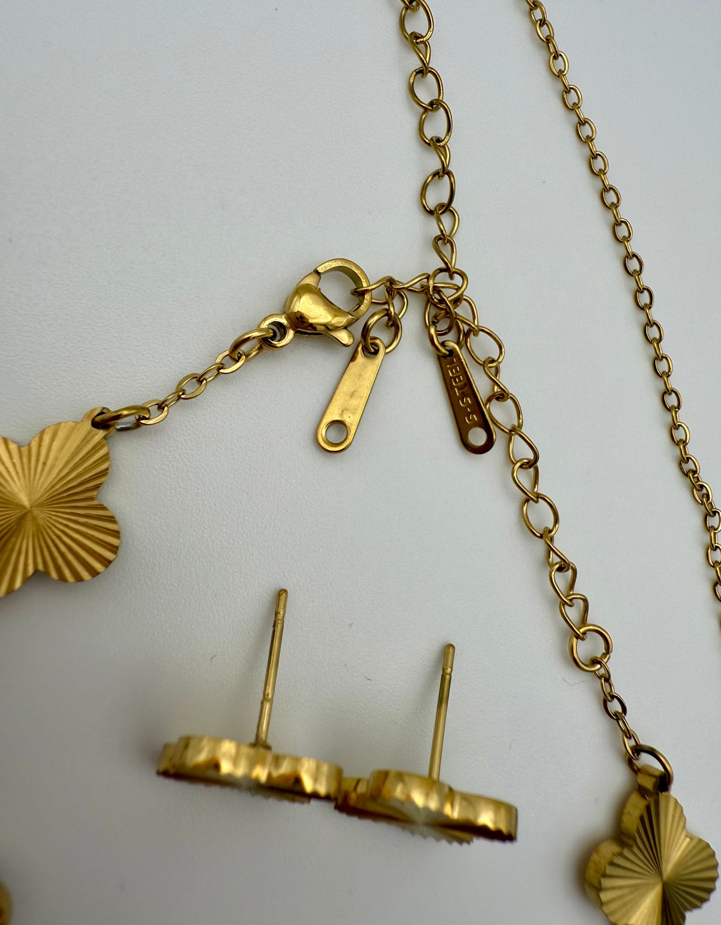 18K Gold Plated Clover Inspired Jewellery Set