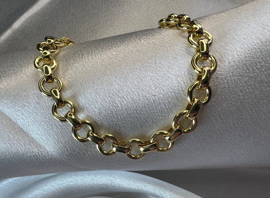 18K Gold Plated Belcher Chain Bracelet – Minimalist Everyday Elegance | Tarnish Resistant