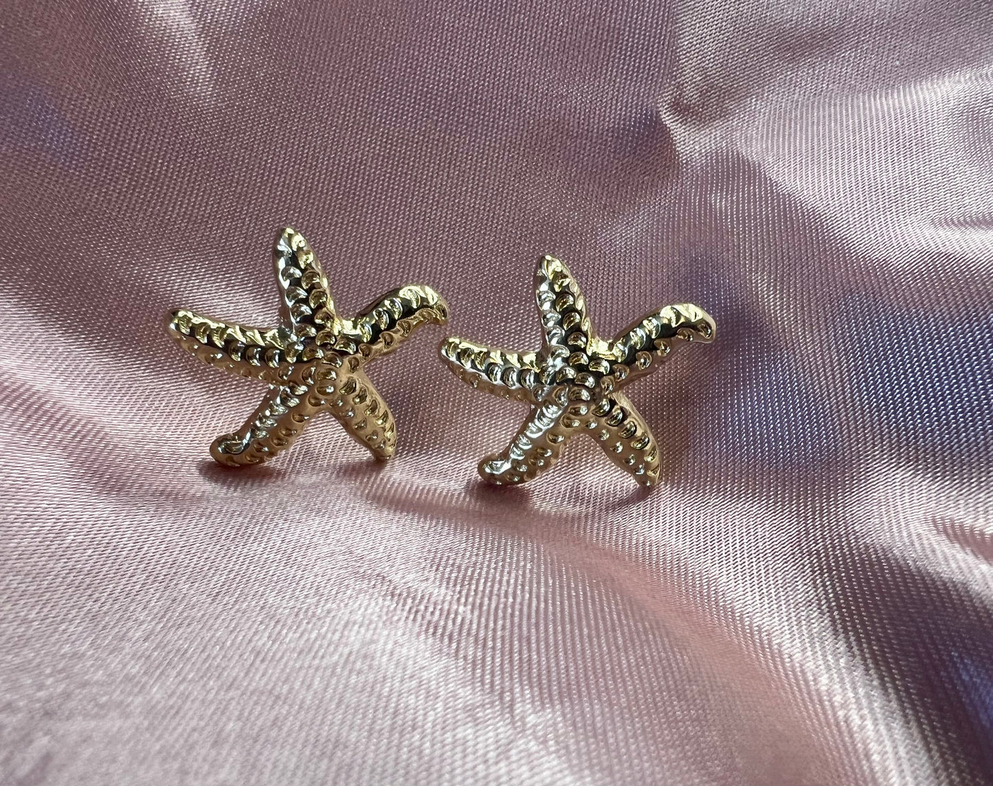 Gold Starfish & Geometric Stud Earrings – Playful Summer Jewellery for Holidays & Outdoors