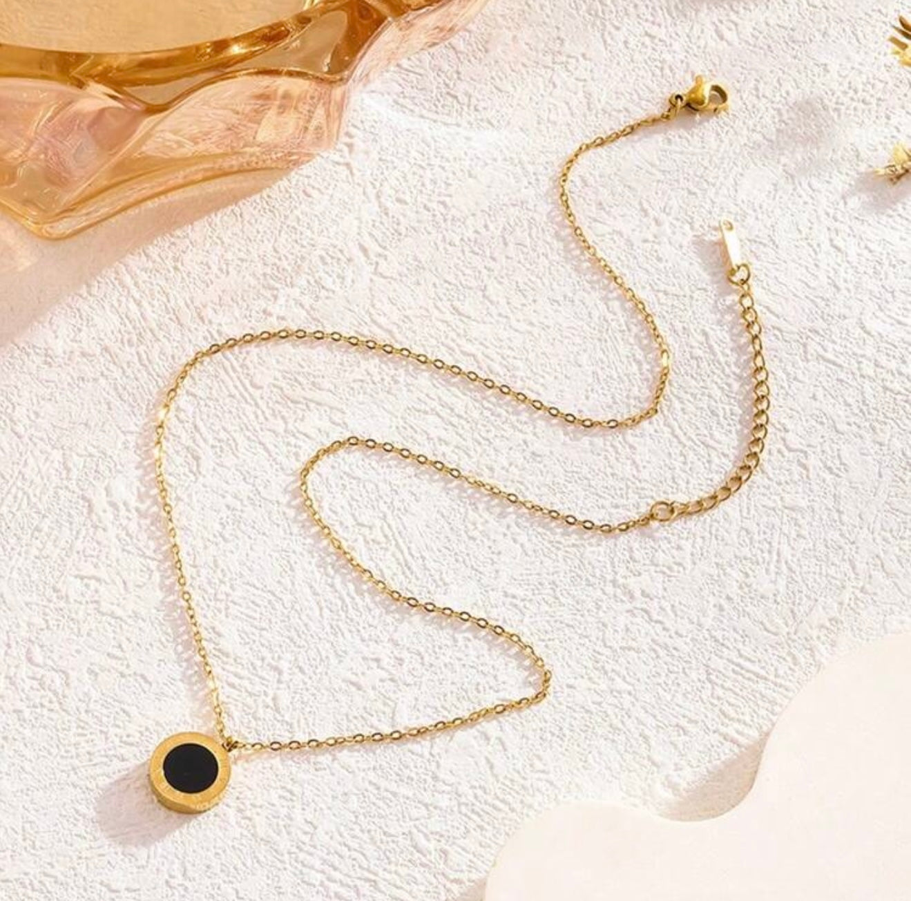 18K Gold-Plated Bvlgari Inspired Roman Numeral Necklace, Bracelet & Earrings Set – Tarnish-Resistant