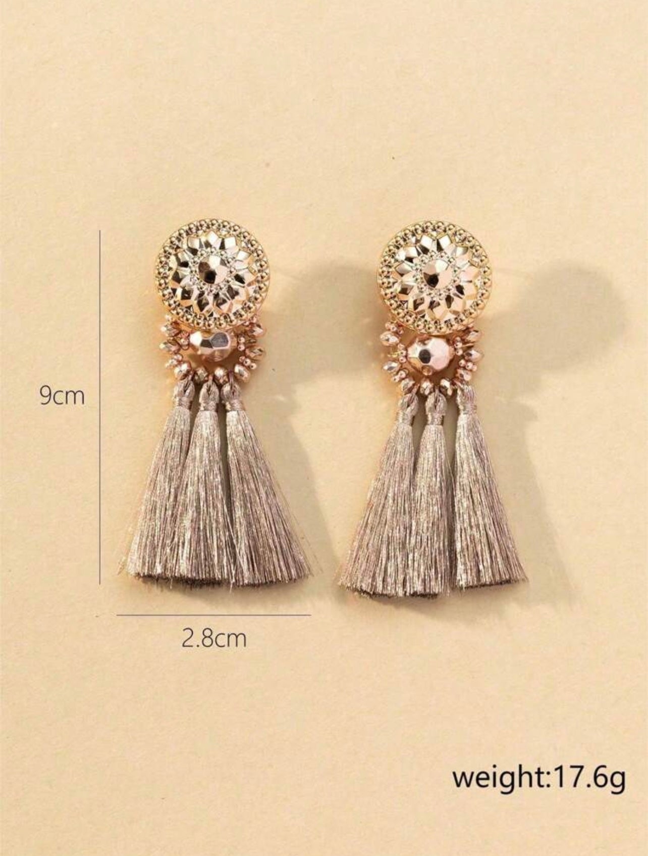Dramatic Boho Rose Gold & Coffee Long Tassel Dangle Earrings – Bold Bohemian Glamour
