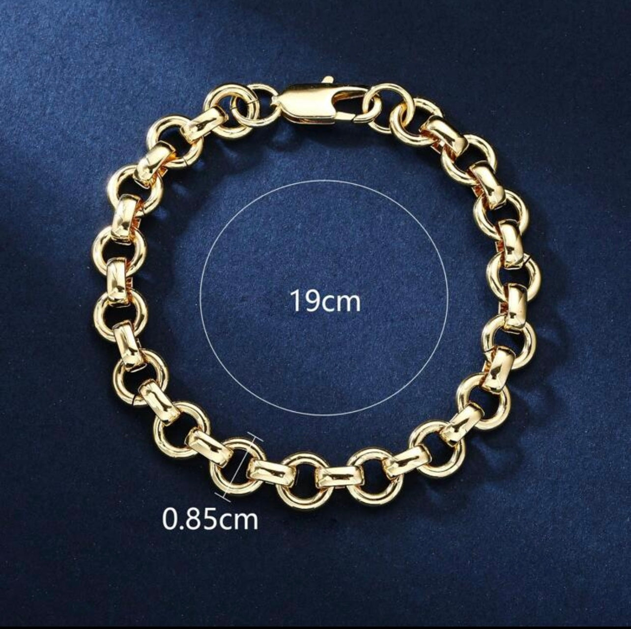 18K Gold Plated Belcher Chain Bracelet – Minimalist Everyday Elegance | Tarnish Resistant