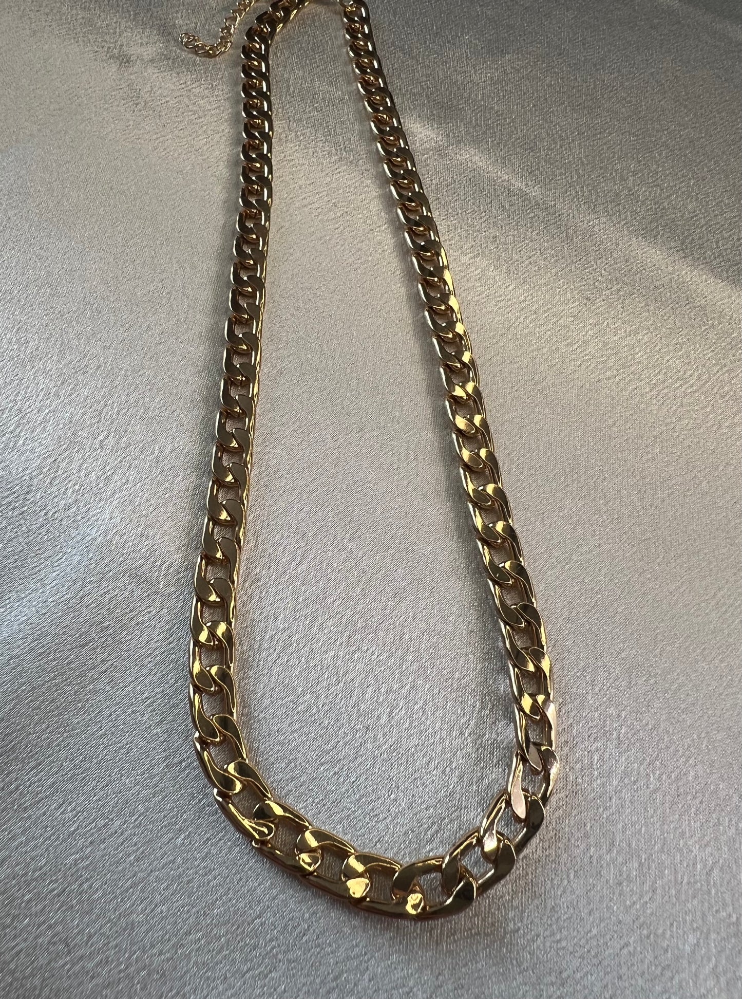 Thick Italian Style Gold Curb Chain Necklace