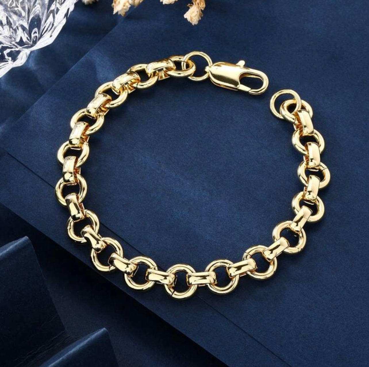18K Gold Plated Belcher Chain Bracelet – Minimalist Everyday Elegance | Tarnish Resistant
