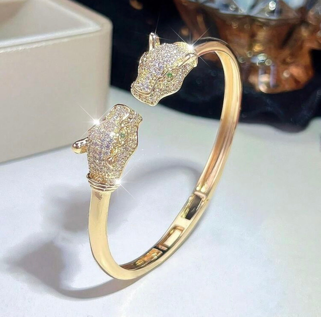 Gold Leopard Head Bracelet – Bold, Luxurious & Fiercely Stylish