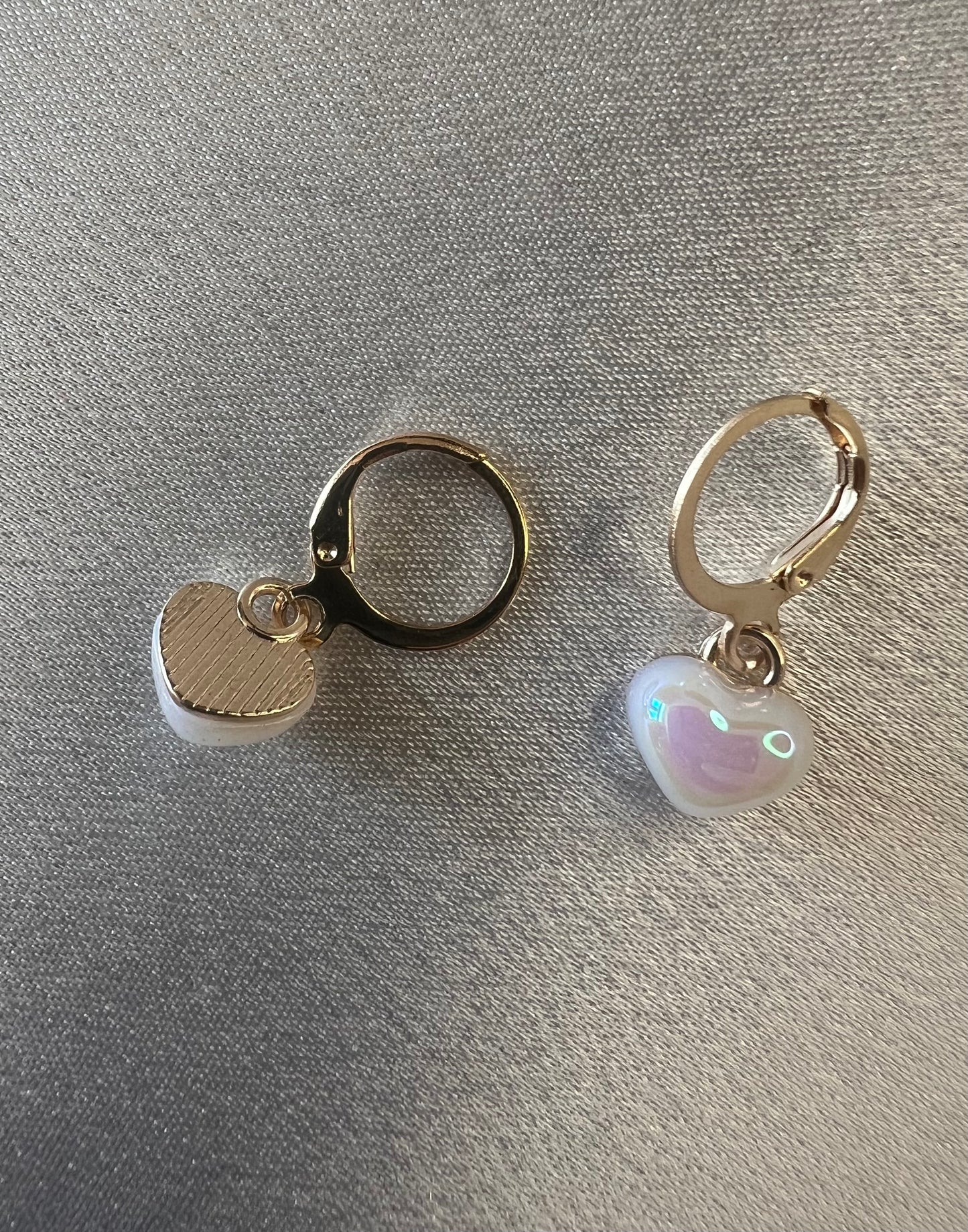 Tarnish-Resistant Heart-Shaped Hoop Drop Earrings – Elegant & Feminine