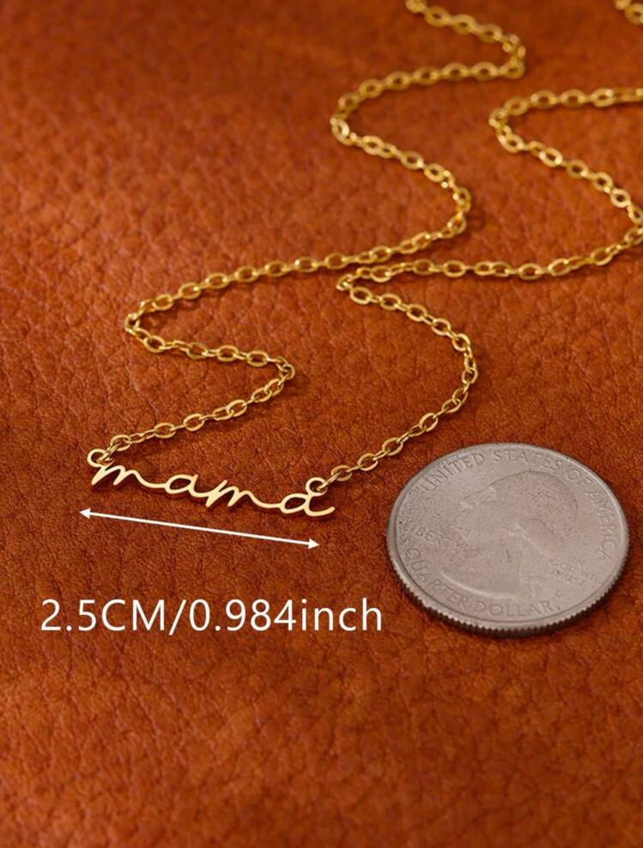 Mini “Mama” Pendant Necklace – Dainty, Minimalist & Tarnish-Resistant