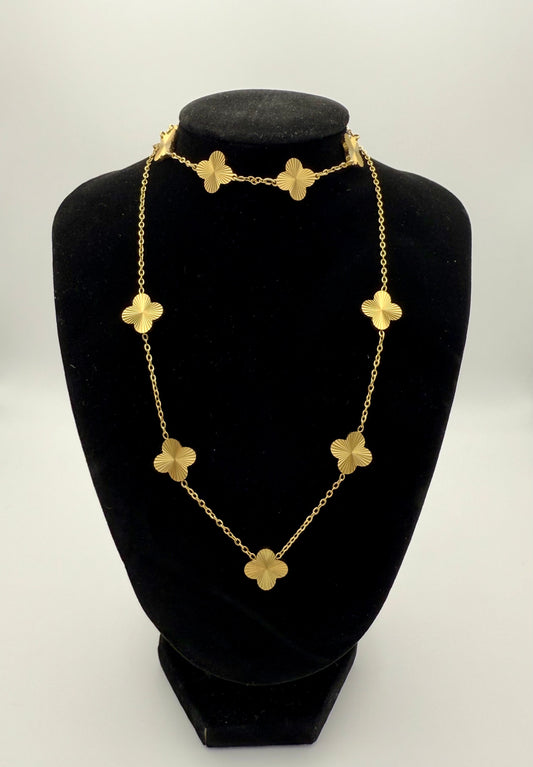18K Gold Plated Clover Inspired Jewellery Set