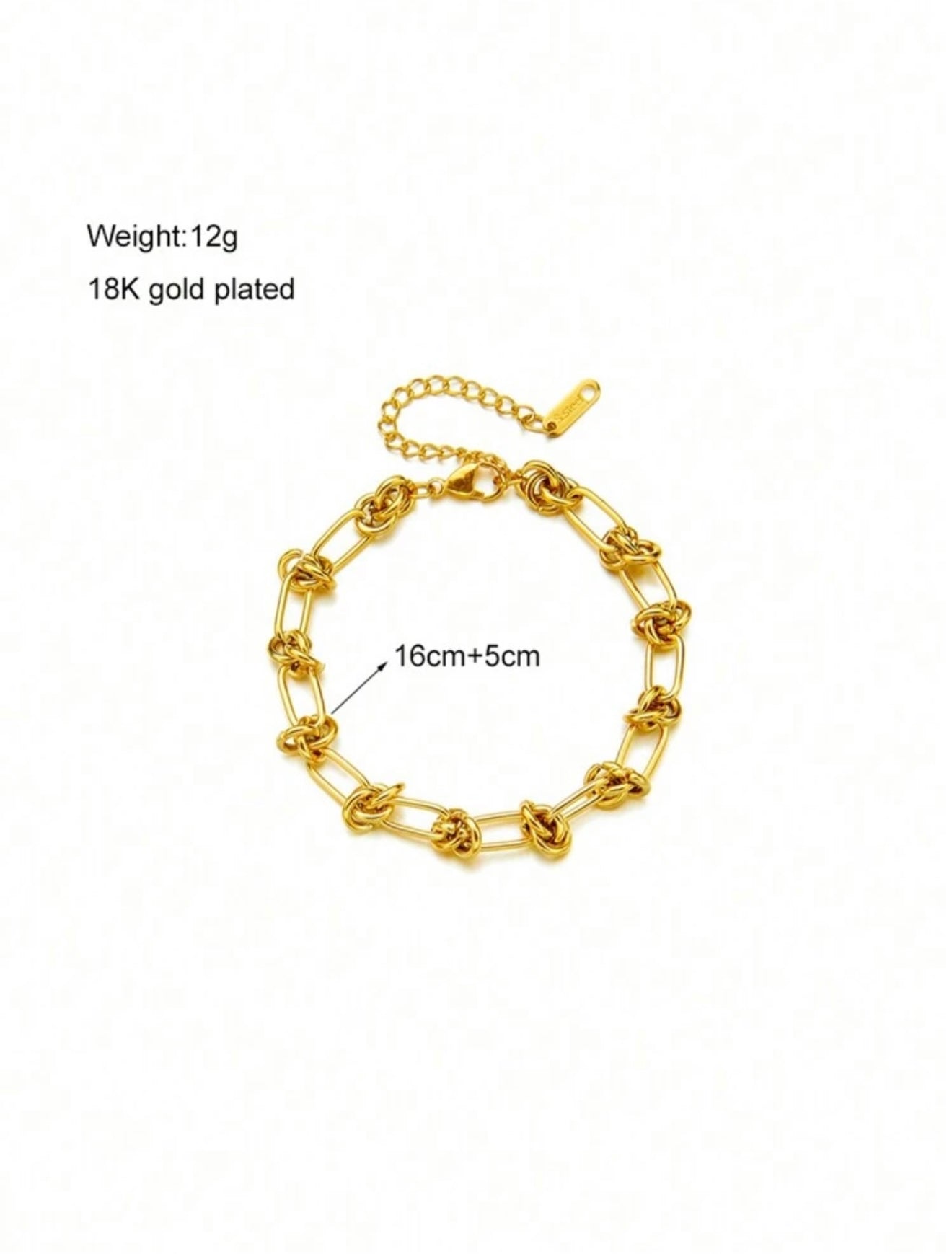 Tiffany-Style Tarnish Resistant 18k Gold-Plated Barbed Knot Bracelet – Stainless Steel