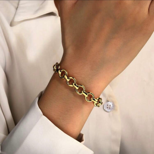 18K Gold Plated Belcher Chain Bracelet – Minimalist Everyday Elegance | Tarnish Resistant