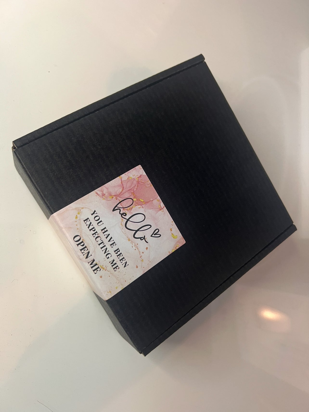 Gold & Cream Enamel Square Hoop Earrings – Lightweight Modern Glamour