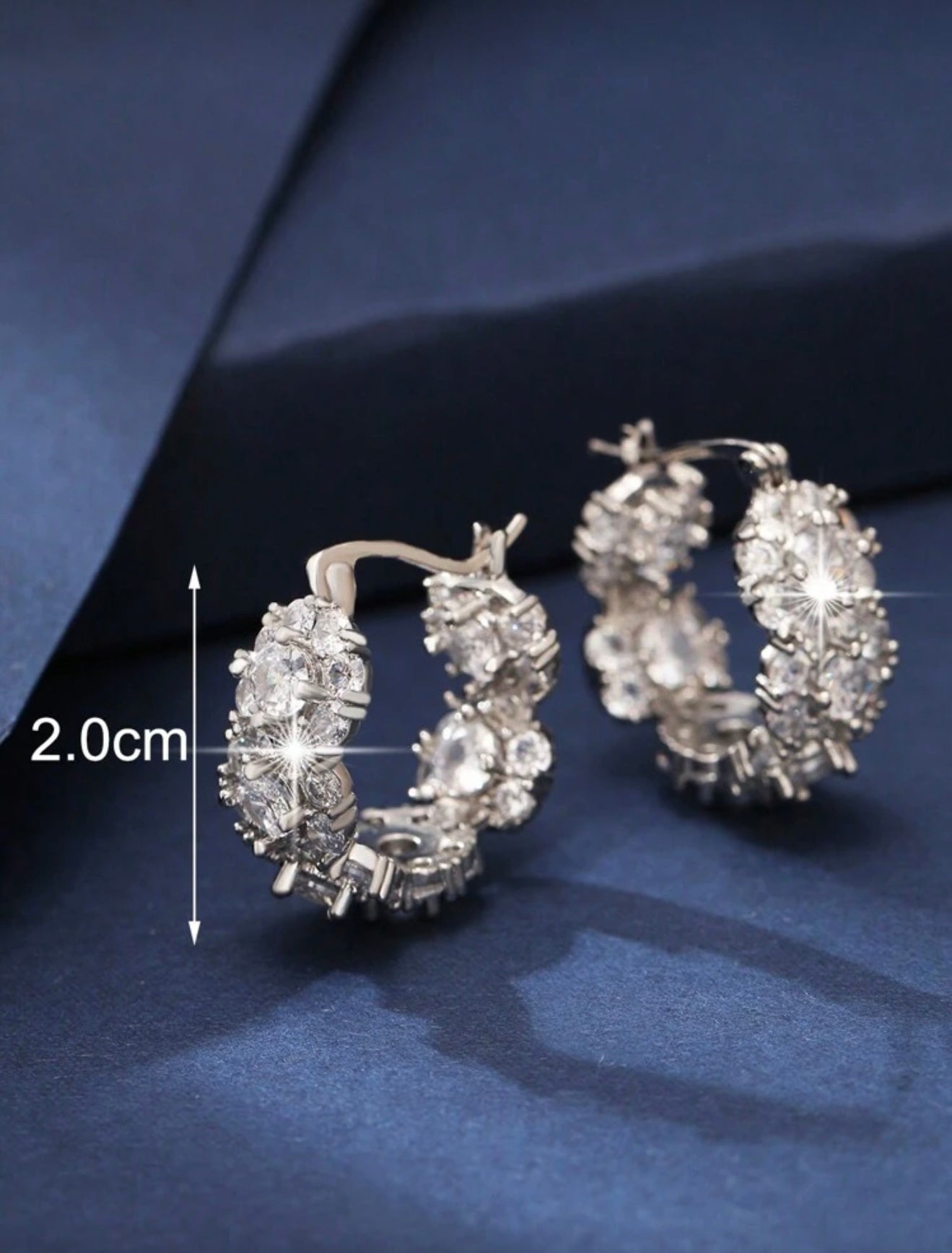 Luxury Shining Round Cubic Zirconia Hoop Earrings – Elegant, Radiant & Timeless