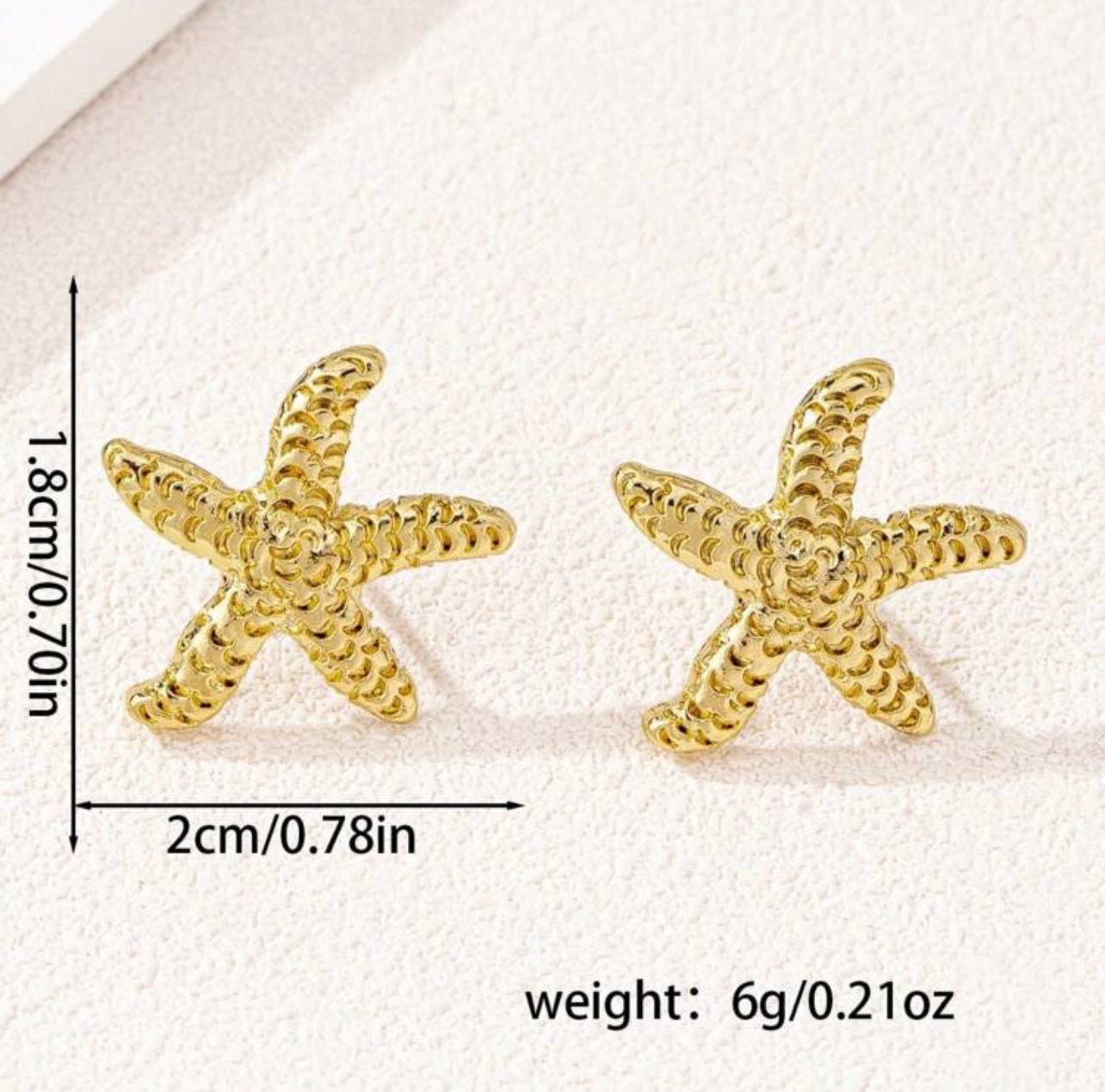 Gold Starfish & Geometric Stud Earrings – Playful Summer Jewellery for Holidays & Outdoors