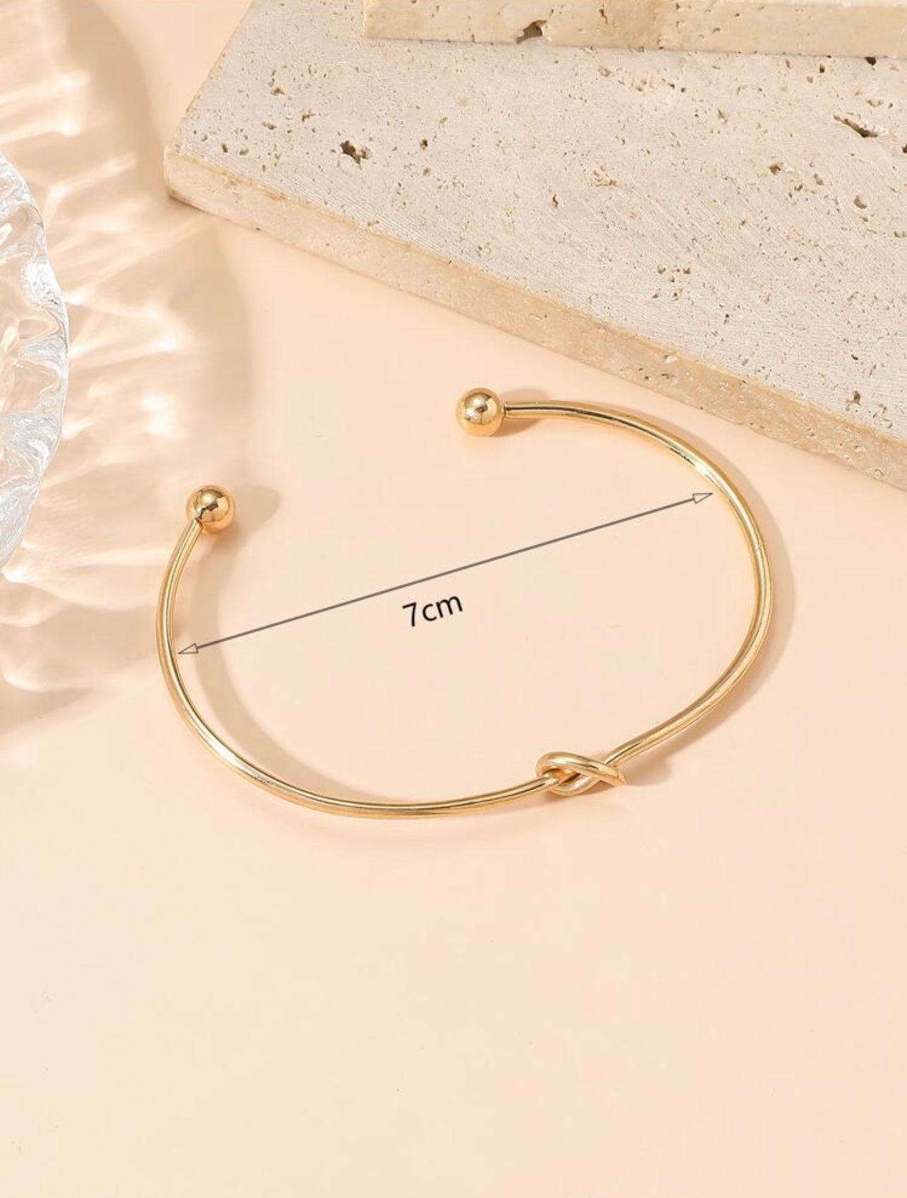 Gold Knot Cuff Torque Bangle – Minimalist Elegance with a Symbolic Twist