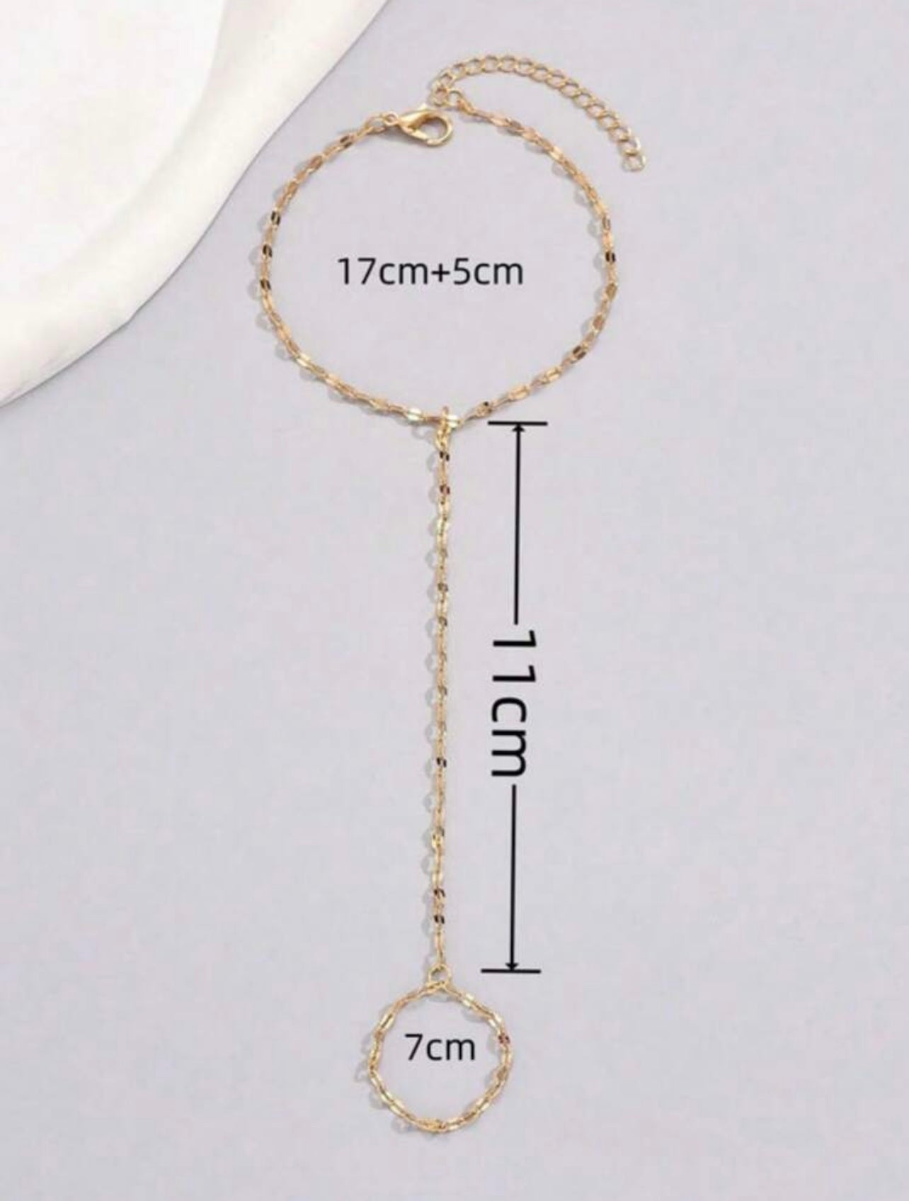 Gold Beaded Hand Chain – Minimalist Ring-to-Bracelet Jewellery for Everyday Chic