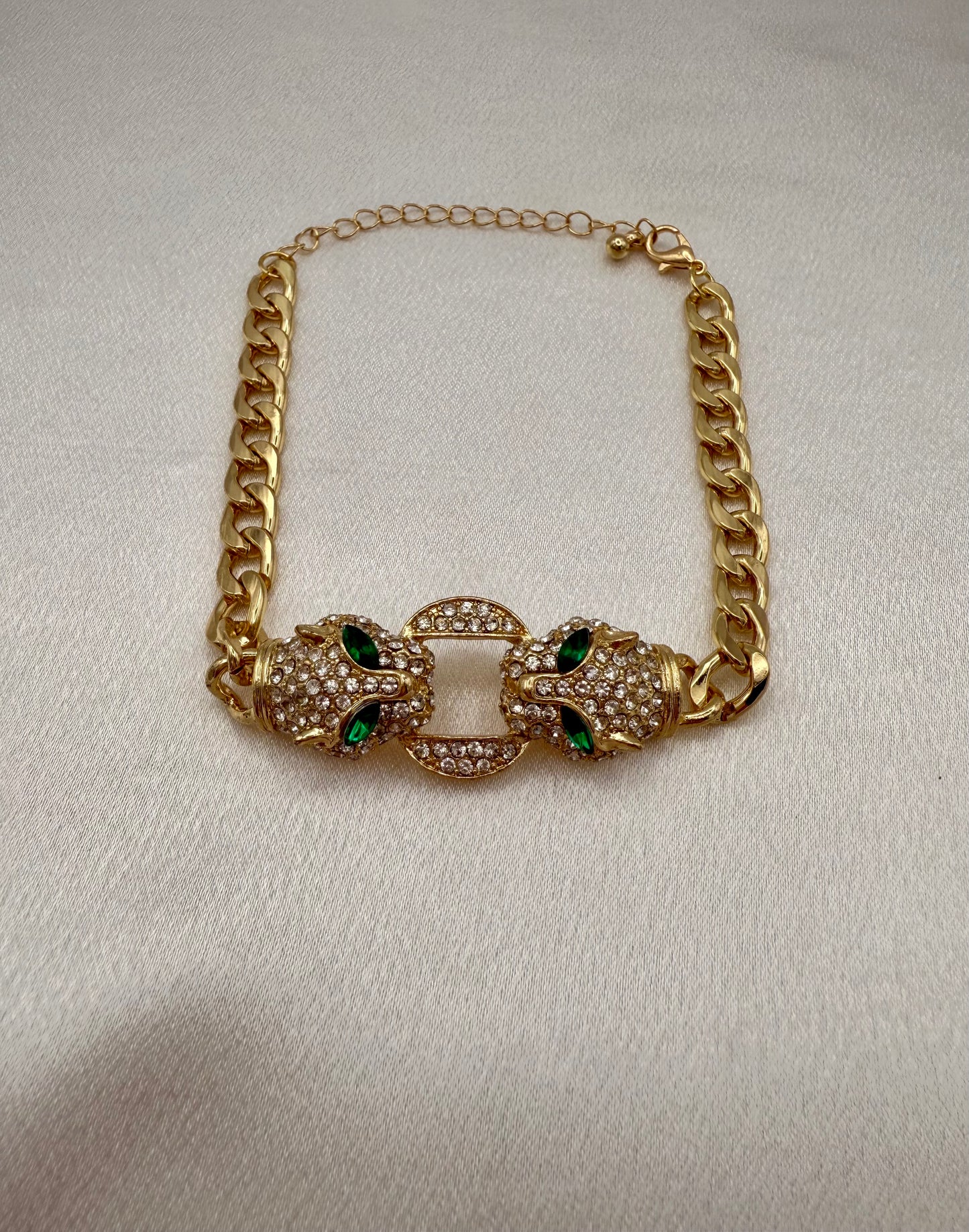 Dual-Headed Leopard Charm Bracelet – Fierce Style Inspired by Bvlgari - Tarnish-Resistant