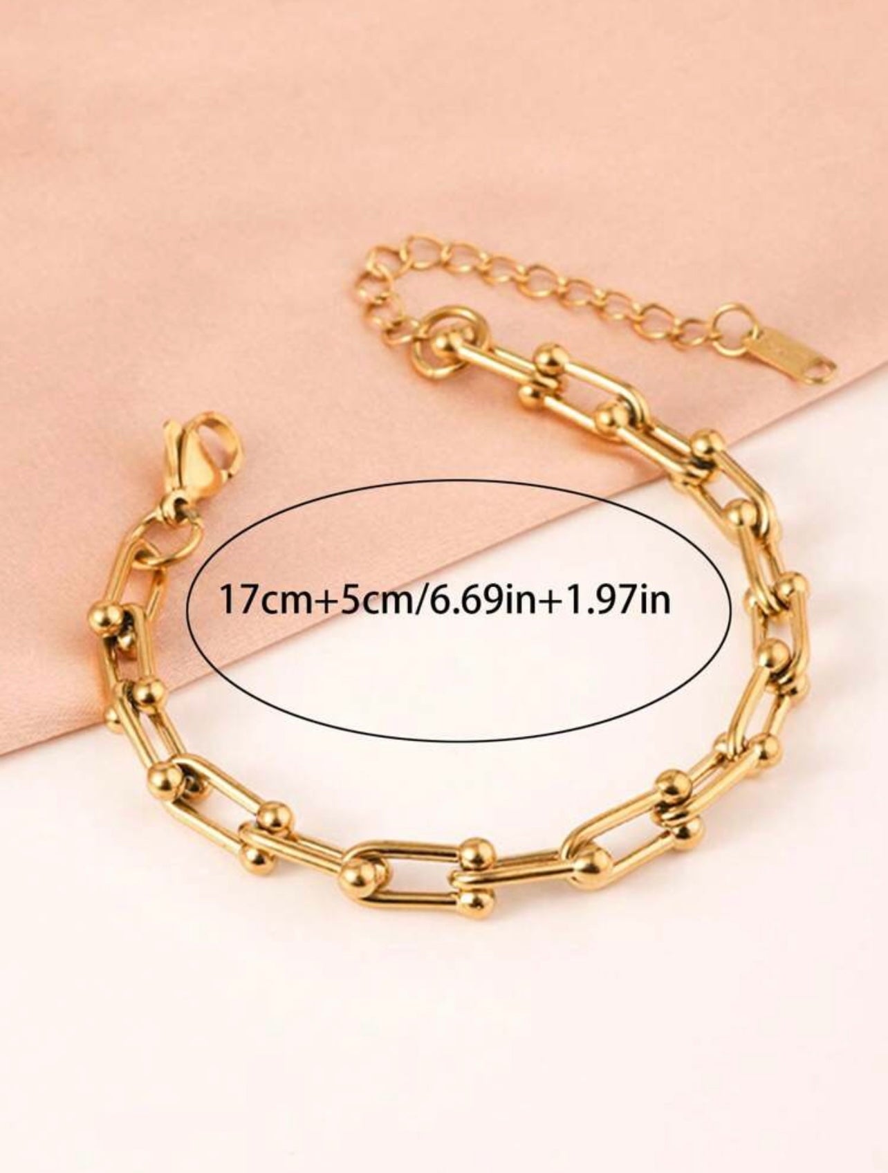 Tiffany-Style Tarnish Resistant 18k Gold Plated Horseshoe Buckle Bracelet – Elegant & Timeless Design