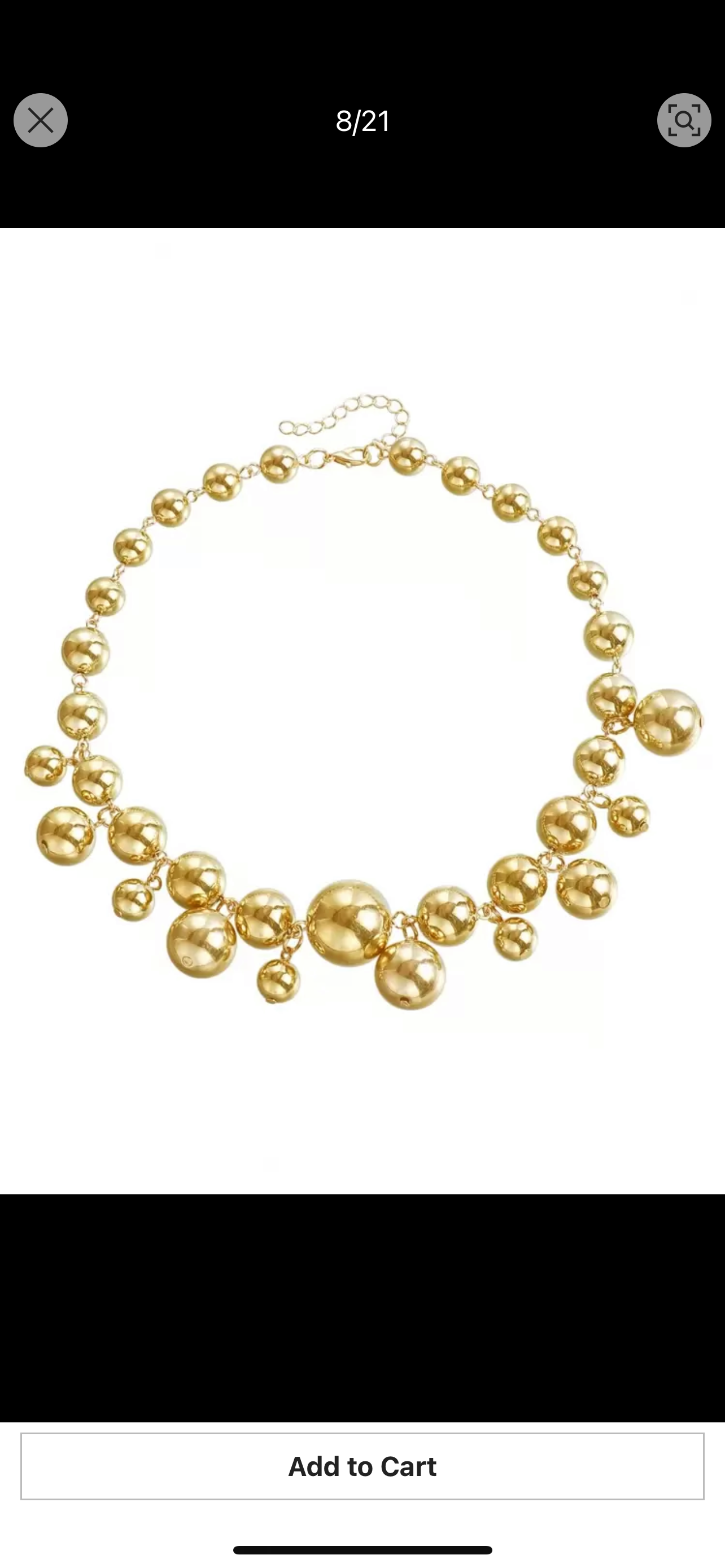 Large Gold Bead Choker Necklace and Earrings Set – Punk Style