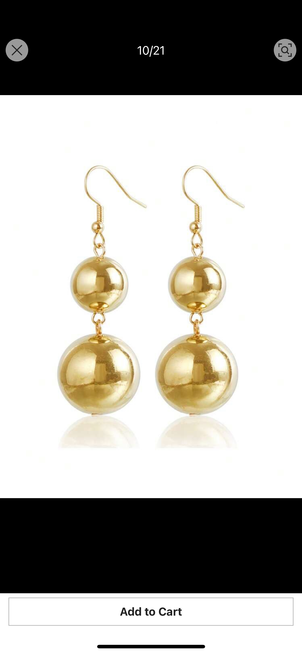 Large Gold Bead Choker Necklace and Earrings Set – Punk Style